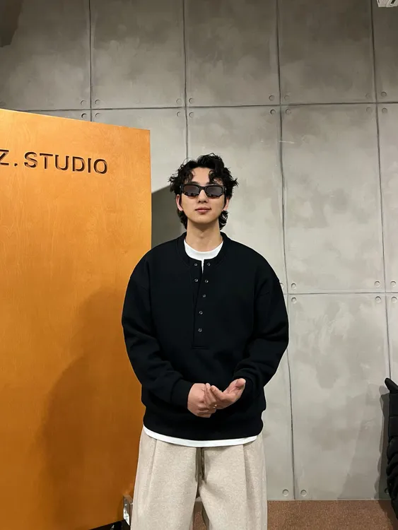 老胡来了25ss秋冬季加绒美式经典排扣设计假两件潮牌卫衣男Y7287