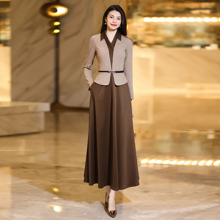 秋季气质穿搭连衣裙春季2025新款高级感长款显瘦连身裙女春秋裙子