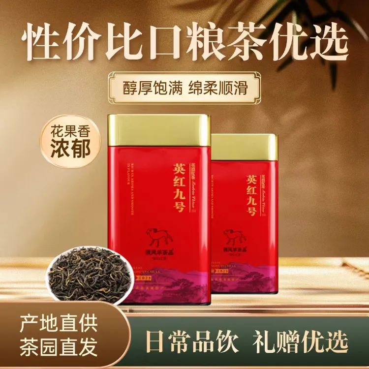 正宗英红九号英德红茶英红九号茶叶冲泡好喝茶源直供特惠好茶