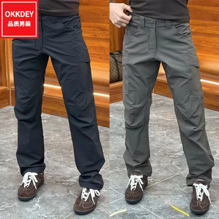 新款男士潮牌工装裤时尚百搭休闲长裤痞帅男装高级感户外冲锋裤子