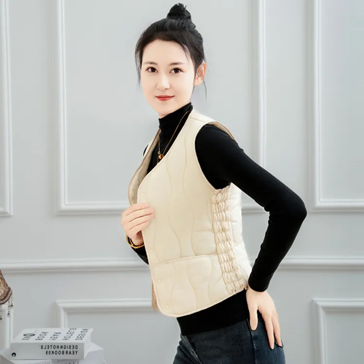 女士2025秋冬新款防寒保暖棉马甲中式加绒加厚中老年贴身内穿背心