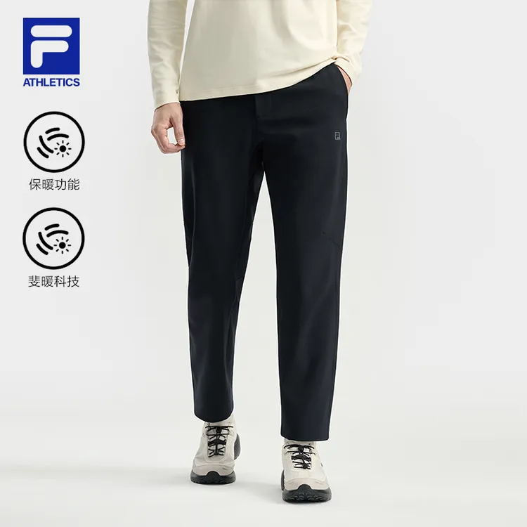 Fila/斐乐男士【斐暖科技】秋冬新直筒加绒通勤运动长裤A11M547802F