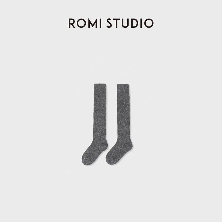 ROMI STUDIO秋冬绵羊毛小腿袜舒适柔软弹力中筒袜RWCWP36898