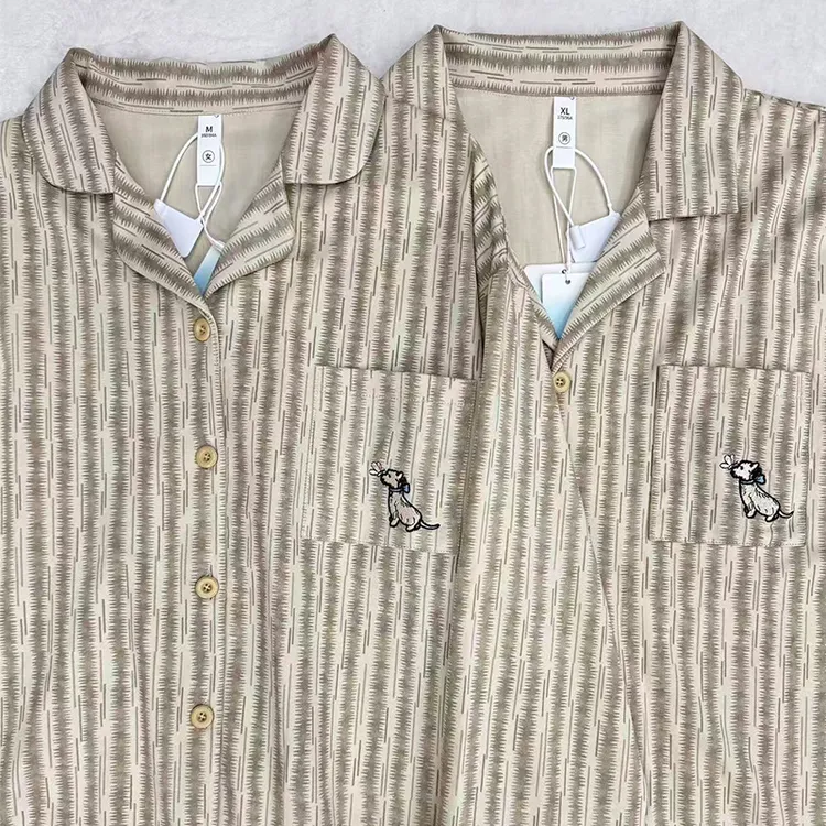 秋季情侣睡衣潮流家居服套装成人家居服夏季印花长袖送男友礼盒装