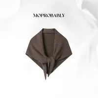Moprobably贝贝「夕韵」“100绵羊毛”轻奢密织抬气质围巾B5342009