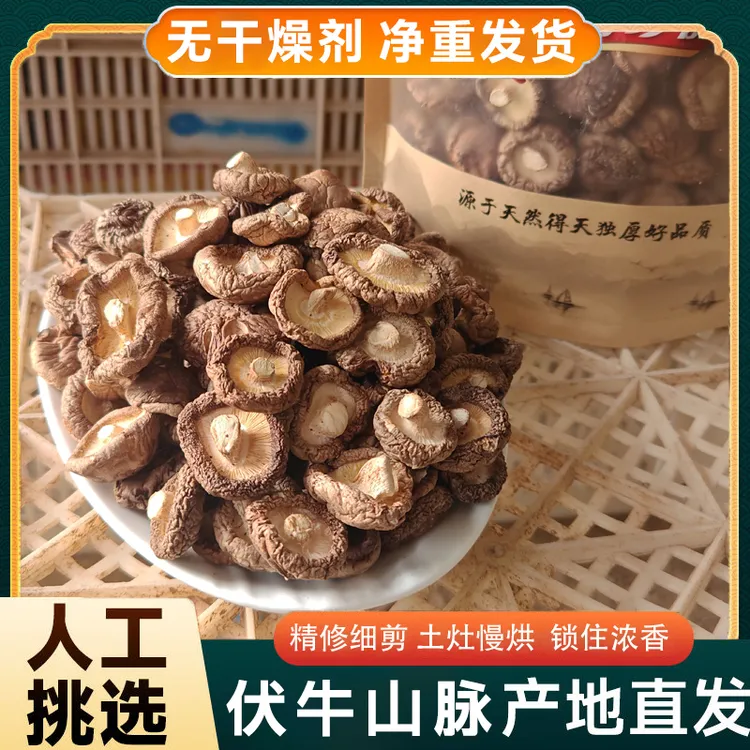 新货伏牛山特产炒菜干货肉厚无根鲜嫩香菇煲汤火锅优质干香菇500g
