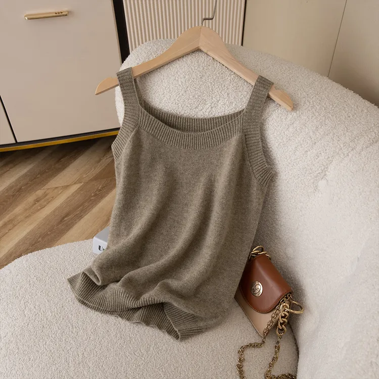 ZHANGLIXI款！绒质体验感背心圆领羊毛衫显瘦百搭打底YM-QH-背心