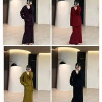 美丽私服显瘦加厚针织V领套裙160斤以内(22379)