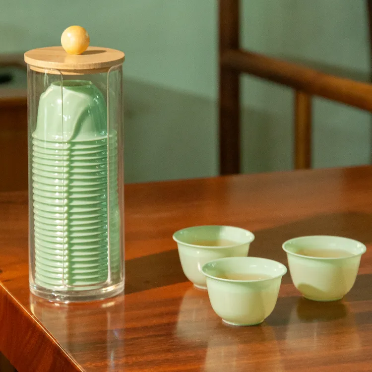 今颂雅高档一次性茶杯中式小号品茗杯加厚防烫功夫茶杯会客商用