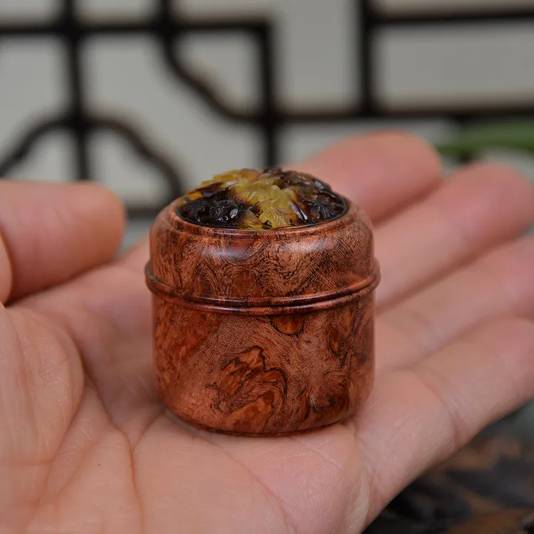 花梨樱木一体整挖掌中宝竹蛉筒竹蛉罐方便携带把玩