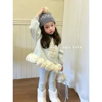opolala·25冬~雪人贴布加绒打底裤77112（童装汉服）