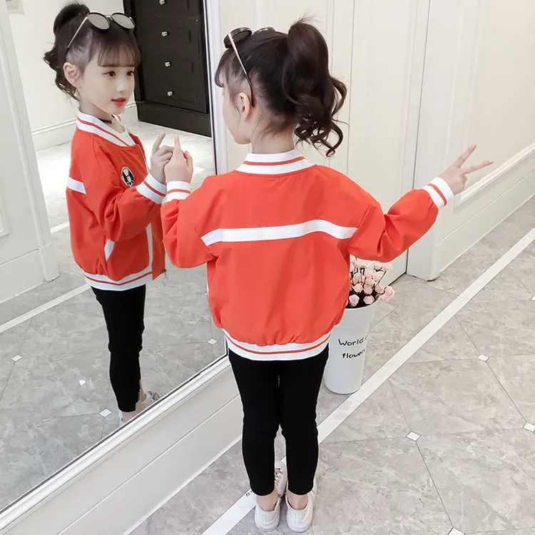 DP2025新款儿童装小女孩春秋夹克洋气时尚中大童女童春装外套运动