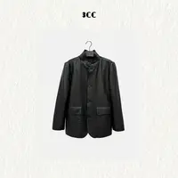 3CC【贵族阶层】极简风西班牙进口小羊皮正肩立体显瘦皮衣外套81018