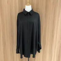 未使用 Balenciaga/巴黎世家 壹臻湘/黑色缎面衬衫 38 74122597