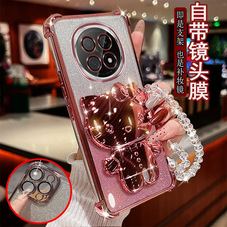 oppo a5pro手机壳PKP110小猫支架镜子气囊防摔套镜头全包边女新款