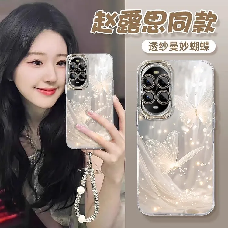 曼妙蝴蝶适用华为nova15pro手机壳nova15ultra新款14pro防摔全包