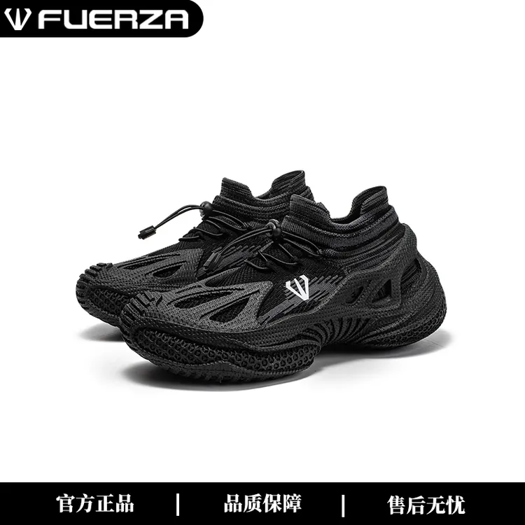 FUERZA2025年夏季情侣增高休闲鞋百搭潮流户外运动网面透气跑步鞋