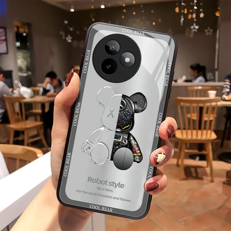 机械小熊适用红米K80至尊版手机壳K80至尊玻璃壳散热质感女款男生