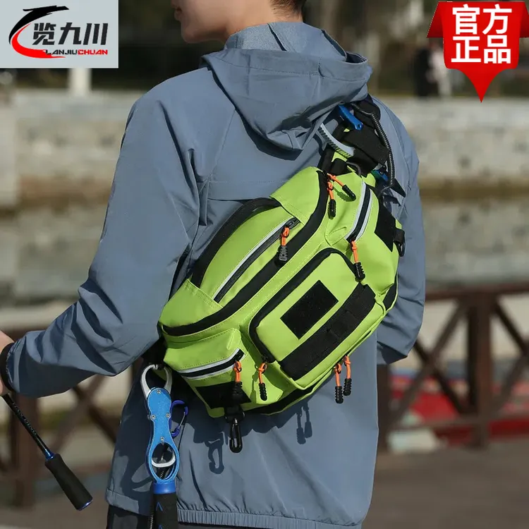 2025新款防水路亚腰包男女多功能户外单肩斜挎骑行专用腰包钓鱼包