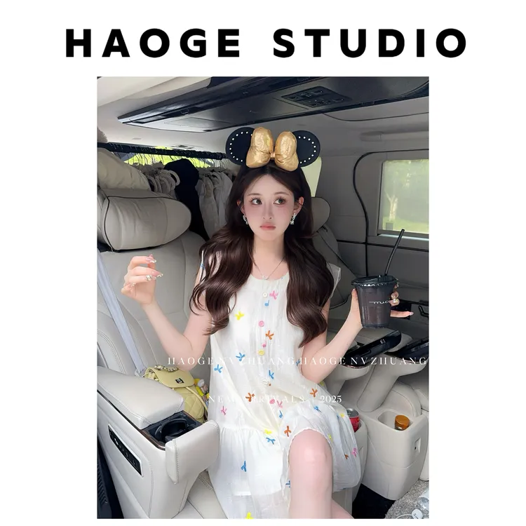 浩哥严选●月光彩绘HGX5LYQ1961A连衣裙预夏季薄款宽松甜美减龄款