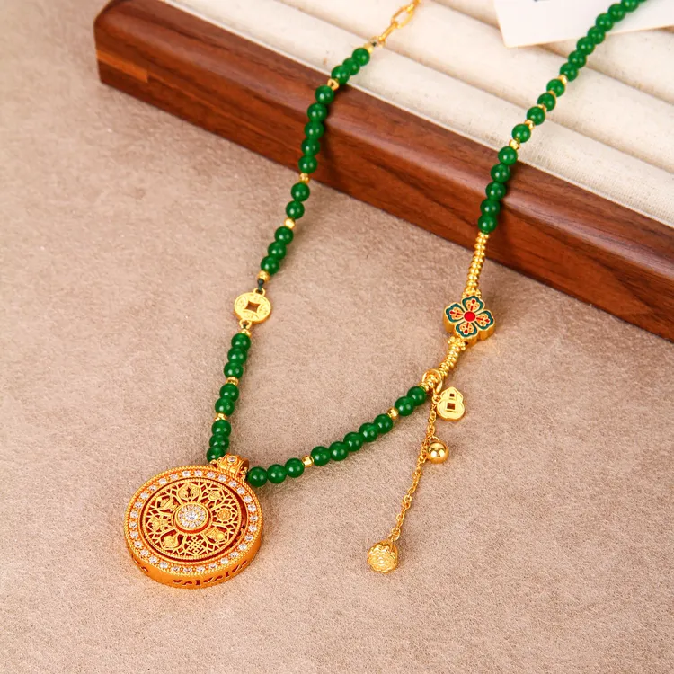 【KEFAN珂梵】八宝罗盘新中式精致项链复古气质民族风素款