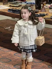 橙小七·25深秋~小熊细闪毛呢外套套装(汉服)