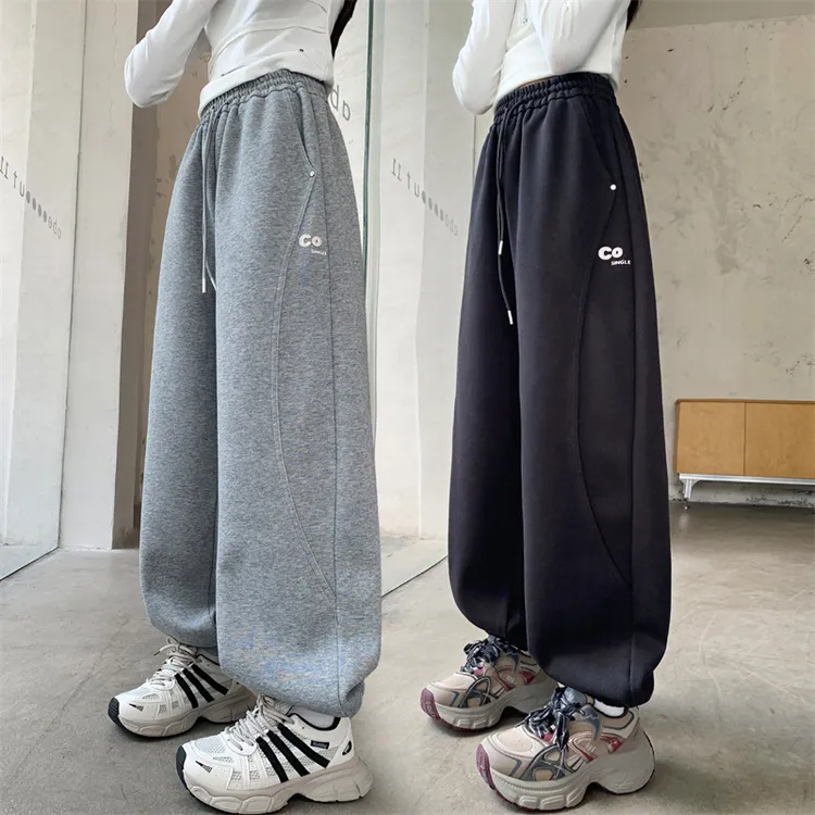 儿童洋气运动裤女童收口长裤中大童装休闲裤子小女孩2025春秋新款