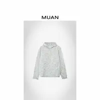 木岸MUAN：《太空灰卫衣》“太空系列”定制上衣连帽卫衣女DG3-8931