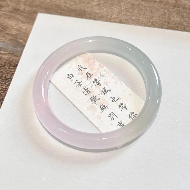 非金属玻璃手镯 渐变水润猫眼无暇正圈猫眼手镯送女友闺蜜12mm