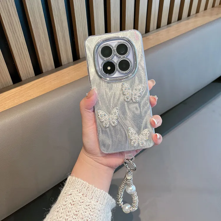 适用于红米note15手机壳15pro带镜头膜15pro+全包防摔redmi蝴蝶女