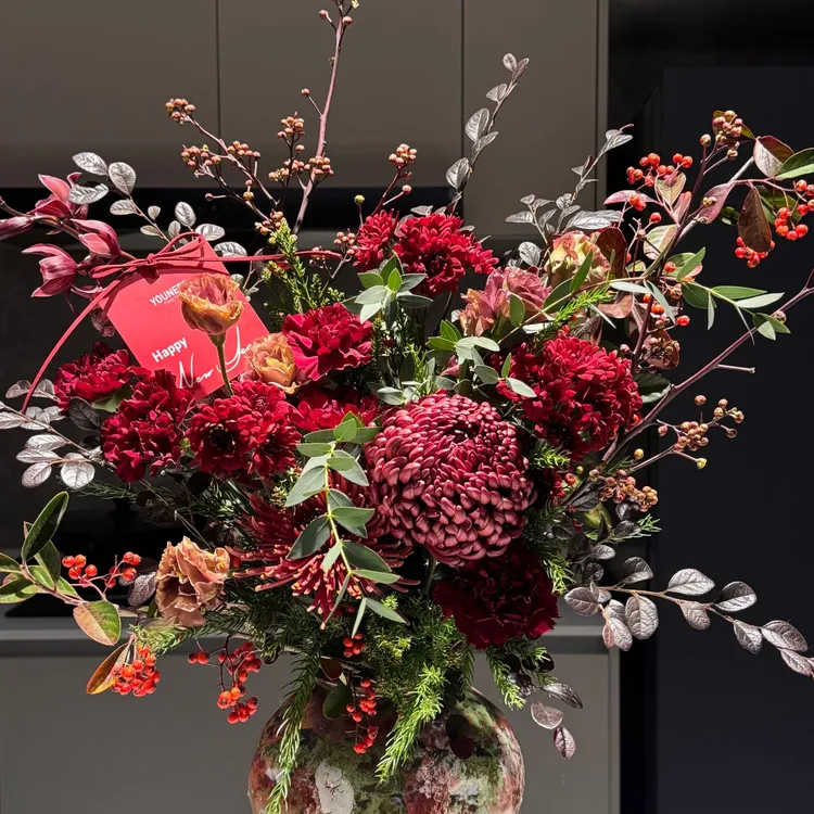 新年平安喜乐花材（百分之80相似度生花苞，0下拍保温棉）