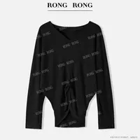 溶溶S【瑰梦珀影】RONGRONG 莫代尔扭结下摆休闲风打底衫F26QT2020