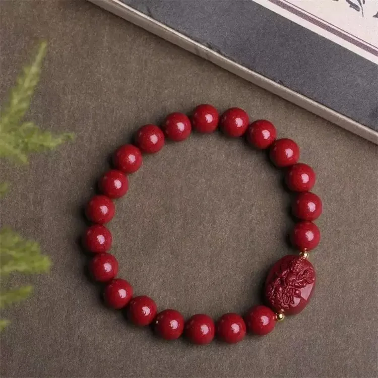 非金属布艺手链 紫金砂守护神手链