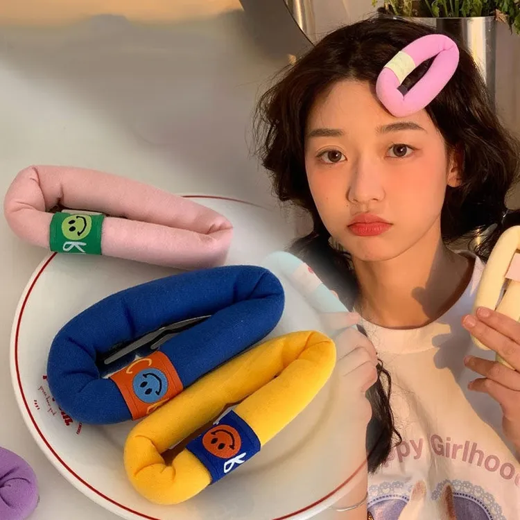 奶酪呼呼泡泡海绵bb夹女洗脸侧边刘海大发夹前额发卡夹子头饰