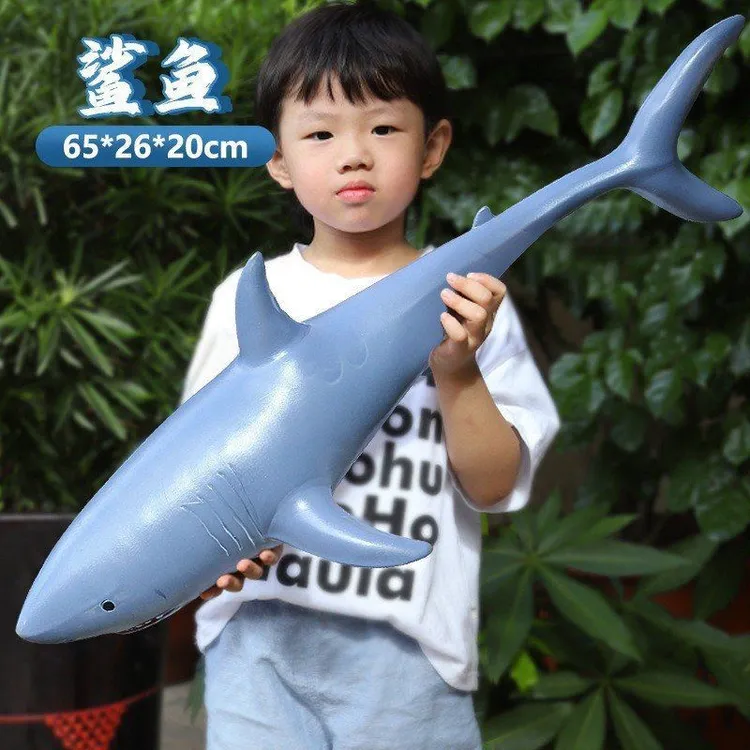 海洋鲨鱼软胶海豚动物大号模型鲸鱼仿真世界生物玩具海底儿童