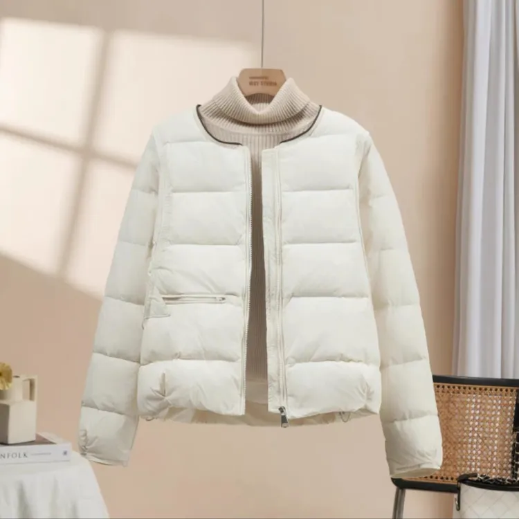 MIDAIMEN/米黛蒙品牌鹅绒服圆领款羽绒服女短款时尚宽松保暖