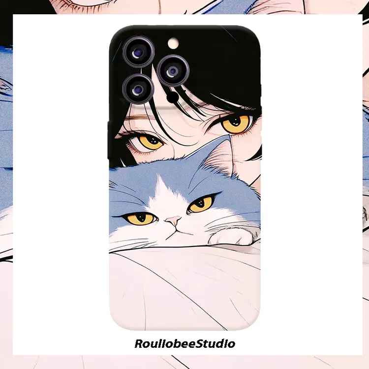 猫系女友适用iPhone17/16promax菲林手机壳苹果华为vivo小米oppo