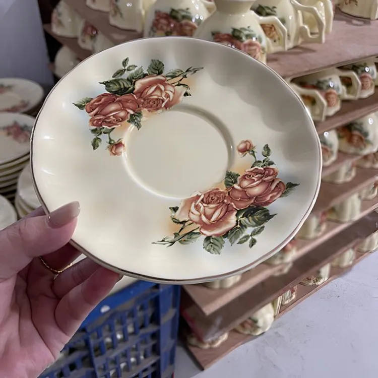 6英寸小圆盘2个装陶瓷盘子碟子骨头碟