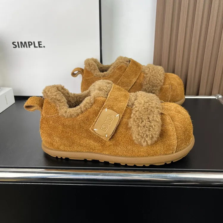 内增高魔术贴加绒休闲勃肯鞋女2025新款复古百搭休闲保暖面包棉鞋