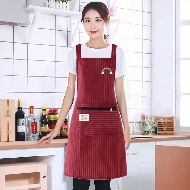 时尚围裙家用套袖厨房做饭洋气双肩可防污耐脏护衣围腰工作服简约