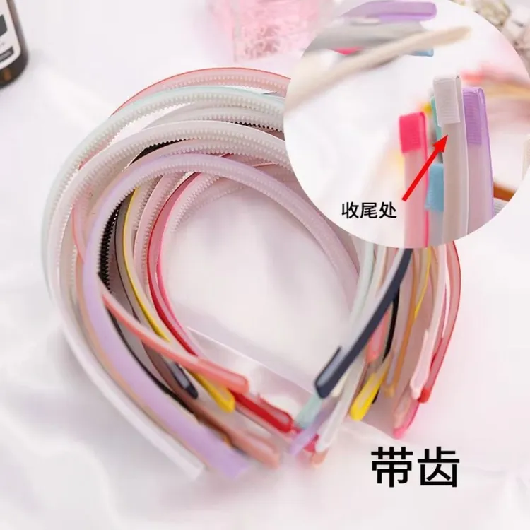 【凌先生】1厘米塑料带齿头箍diy手工材料粘布发箍发饰头饰制作配件