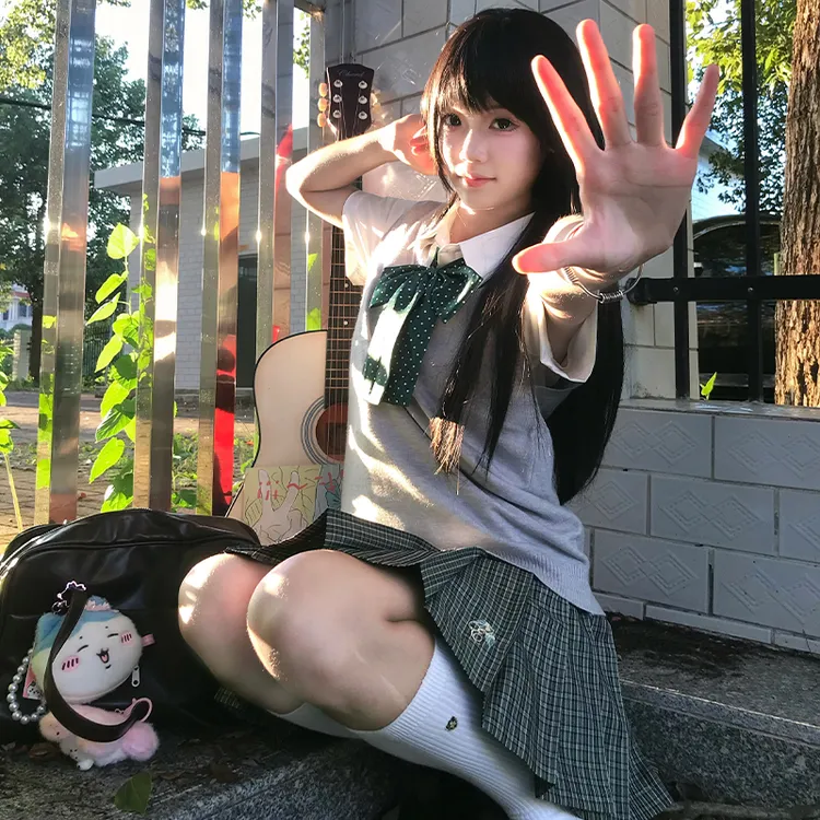 北璃酱【藤】日系原创正版jk制服格裙学院风百褶半身短裙校供女学生
