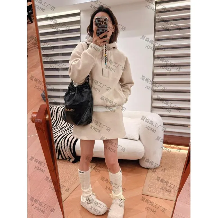 XMM【毛呢套装裙】时尚百搭通勤保暖潮流加厚韩版冬季休闲宽松H6932