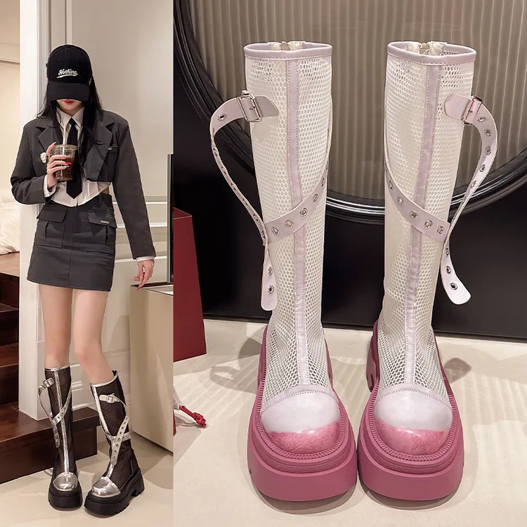 【新疆包邮】长靴女鞋2025新款厚底时尚英伦风短靴H999