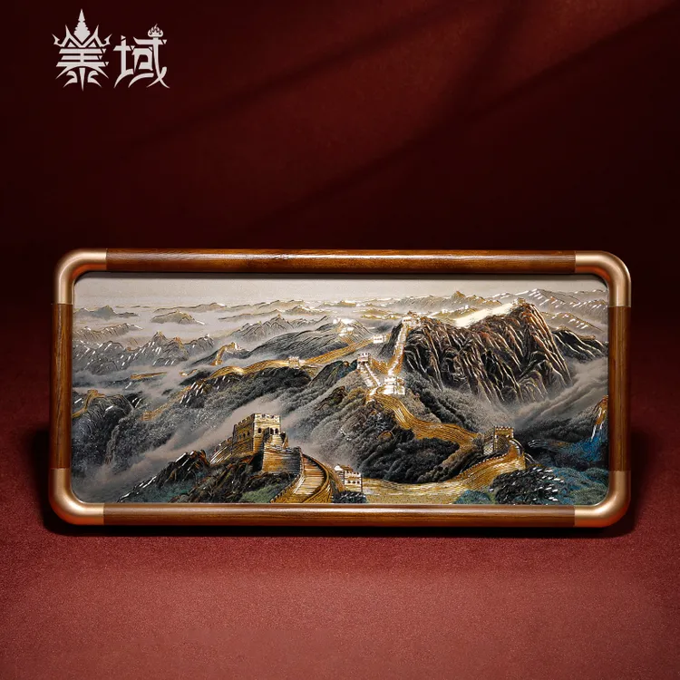 泰域铜雕画《万里长城》餐厅书房中式风格画 床头装饰画摆台B2-931商品图