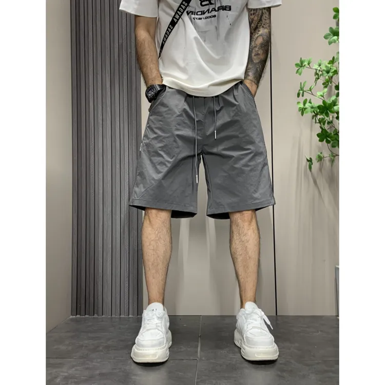 2025夏季新款欧若风运动短裤美式高街男士时尚百搭纯色五分裤潮