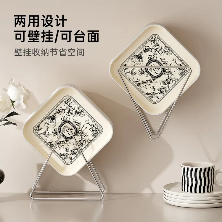 塑料吐骨碟家用复古风食品级水果点心盘客厅厨房餐桌垃圾吐骨头碟