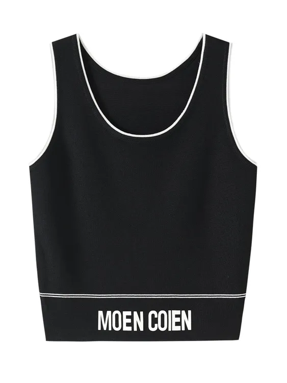 [MOENCOIEN]夏季冰感针织小香风外穿打底网红时尚背心女外穿9390#