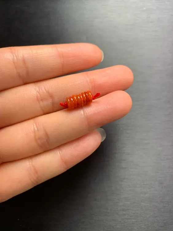 南红玛瑙川料精工直切隔片6MM+多样性发其一