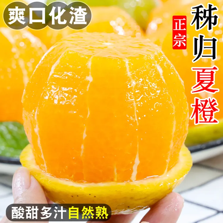 【爽口多汁】正宗秭归夏橙新鲜应季水果3/5/9斤现摘现发酸甜皮薄